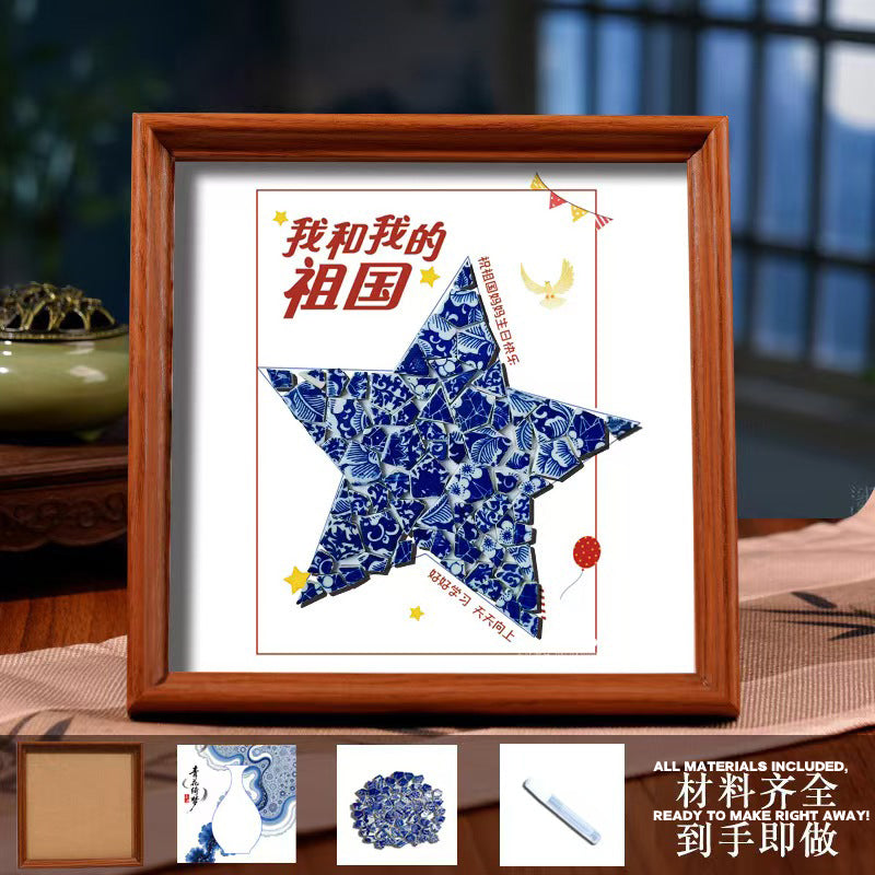 White Porcelain DIY Frame Art A Masterpiece of Oriental Aesthetics