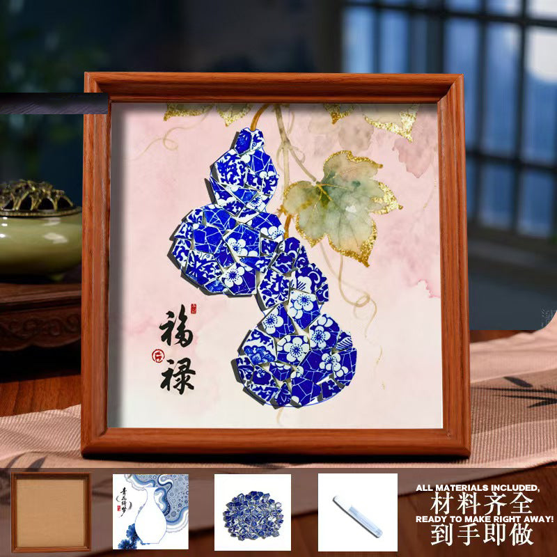 White Porcelain DIY Frame Art A Masterpiece of Oriental Aesthetics