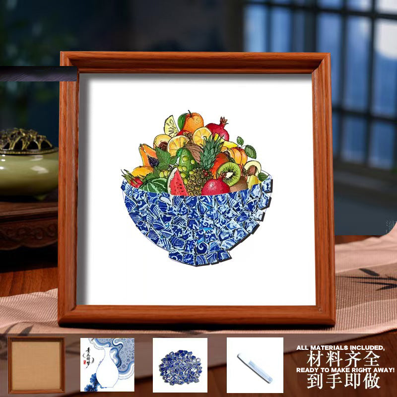 White Porcelain DIY Frame Art A Masterpiece of Oriental Aesthetics