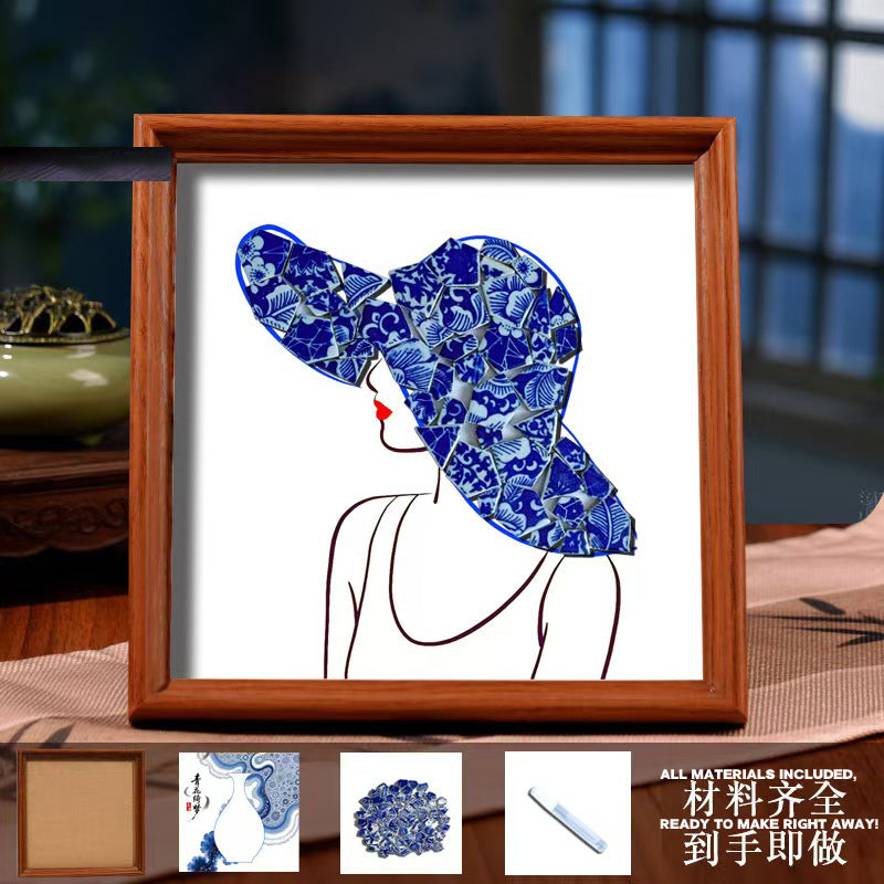 White Porcelain DIY Frame Art A Masterpiece of Oriental Aesthetics