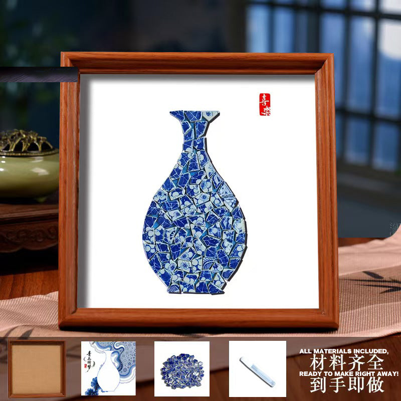 White Porcelain DIY Frame Art A Masterpiece of Oriental Aesthetics