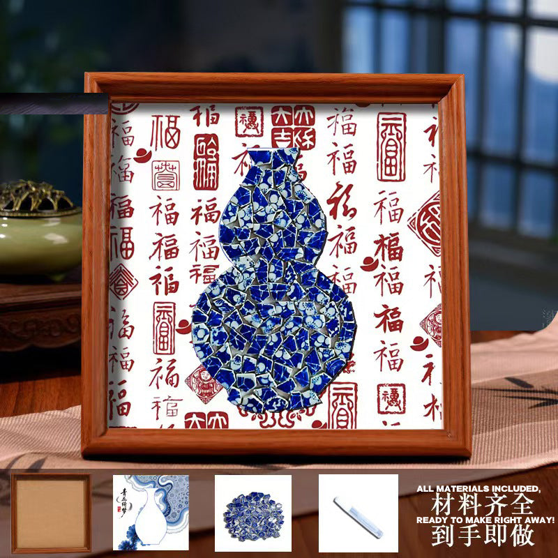 White Porcelain DIY Frame Art A Masterpiece of Oriental Aesthetics