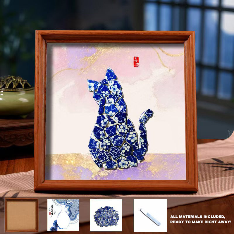 White Porcelain DIY Frame Art A Masterpiece of Oriental Aesthetics