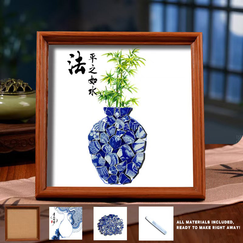 White Porcelain DIY Frame Art A Masterpiece of Oriental Aesthetics
